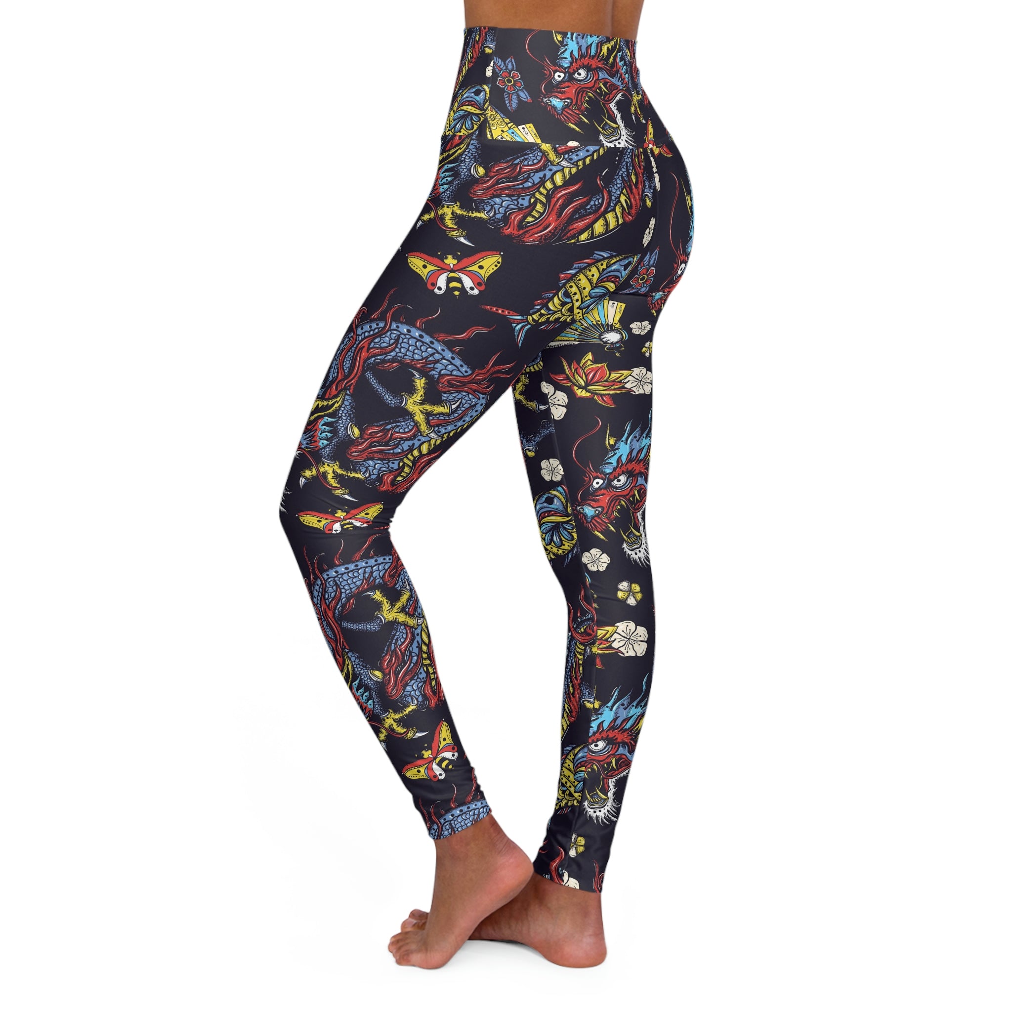 SHE REBEL - Flying Dragon Yoga Leggings
